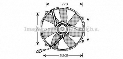 AVA QUALITY COOLING ms7512 -  Вентилятор, охлаждение двигателя